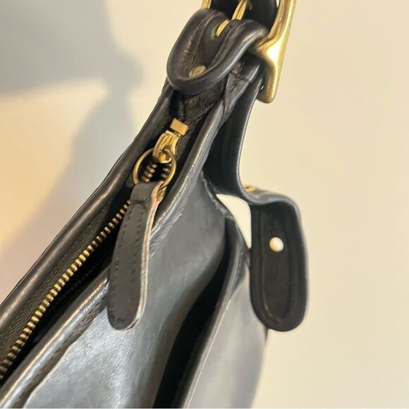 Vintage COACH #9966 "Legacy Zip" Black Leather Crossbody Bag - Classic! J8N 9966 - Picture 12 of 15